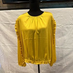 Ann Taylor Gold Blouse Sz XL NWOT
